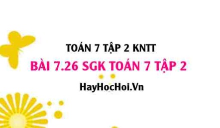 Bài 7.26 SGK Toán 7 tập 2 Kết nối tri thức